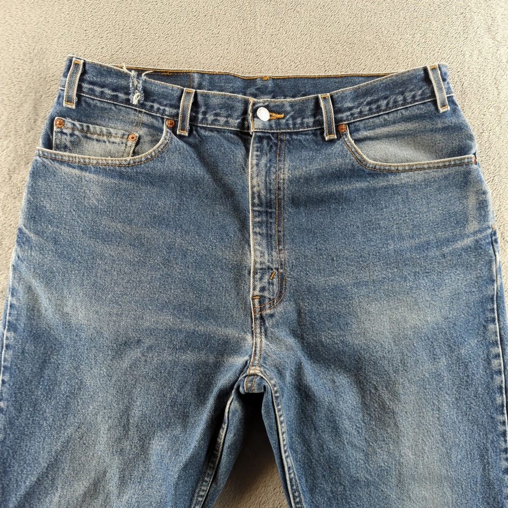 Vintage Y2K Levis Jeans‎ 38 (Fits 34x30) Blue Faded 505 Straight Grunge Skater